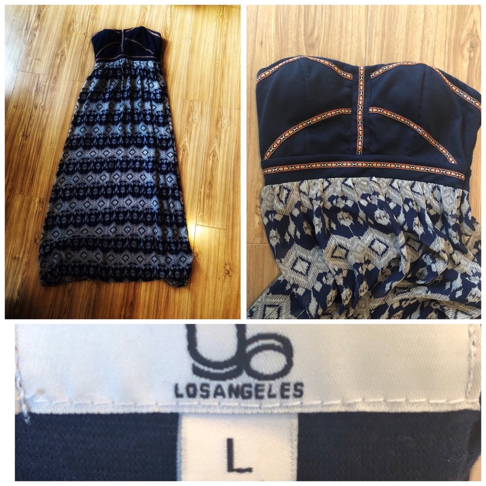 Ya Los Angeles Strapless tube maxi dress
